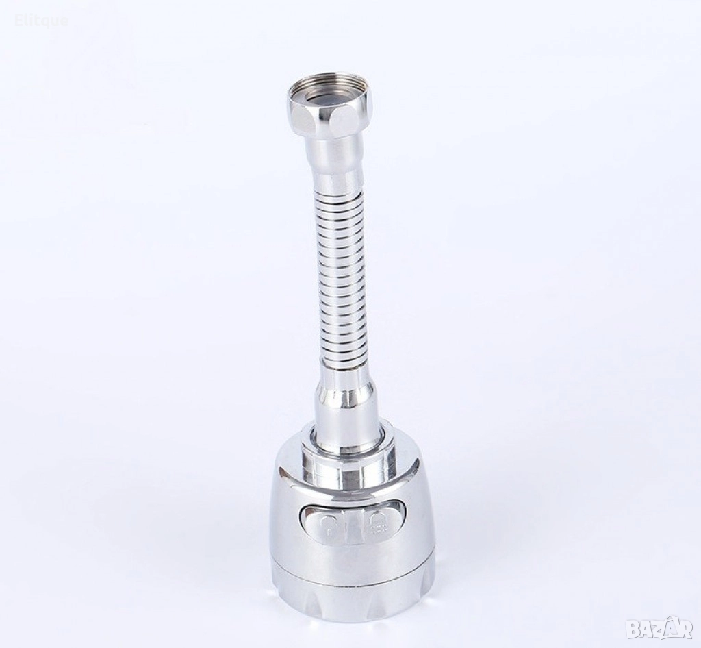 Подвижен 360 градуса кухненски кран с тръба и 2 режима на действие, снимка 1