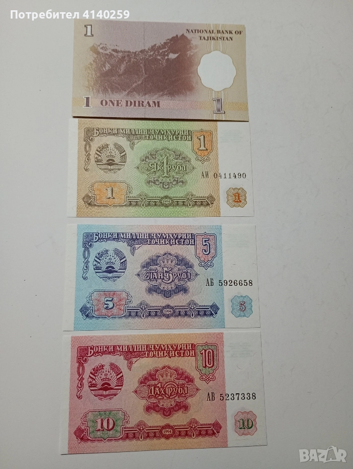ТАГИЧИСТАН БАНКНОТИ , снимка 1