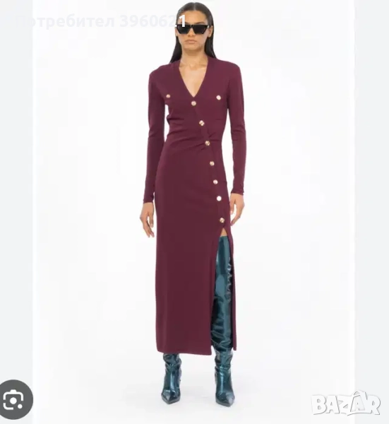 Pinko бургунди рокля, снимка 1