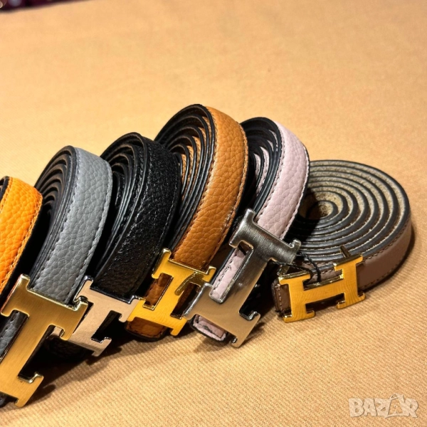 колани от естествена кожа в кутия hermes 2см, снимка 1