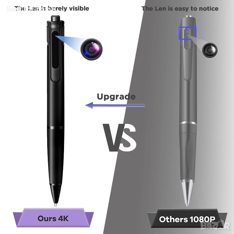 Професионален мини диктофон – 16GB/32GB , HD запис, Гласова активация, снимка 1