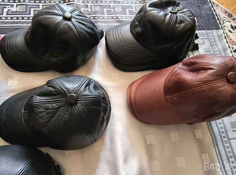 Мъжка кожена   шапка с козирка , снимка 1