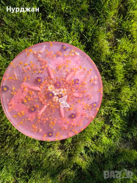 Уникална ръчно изработена епоксидна масичка , снимка 1