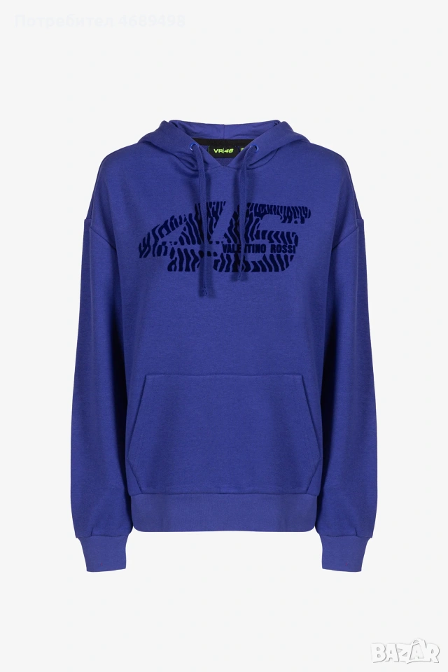 Дамски суичър VR46 46 Animalier с качулка – официална MotoGP худи Valentino Rossi, снимка 1