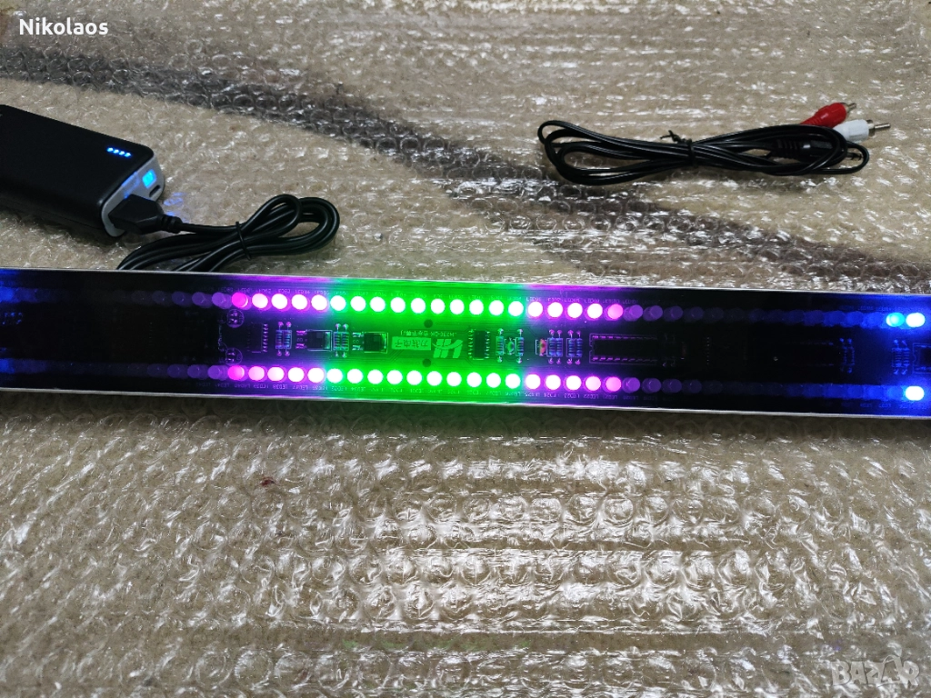 LED VU meter rack 19inch (светодиоден   индикатор за аудио рак 19инча), снимка 1