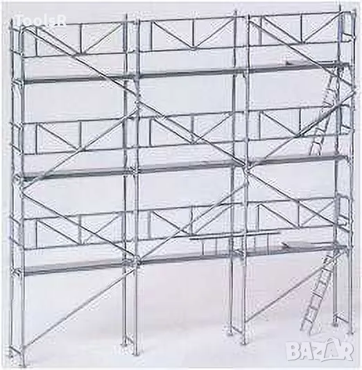 Фасадно скеле тръбно поцинковано рамково под наем , снимка 1