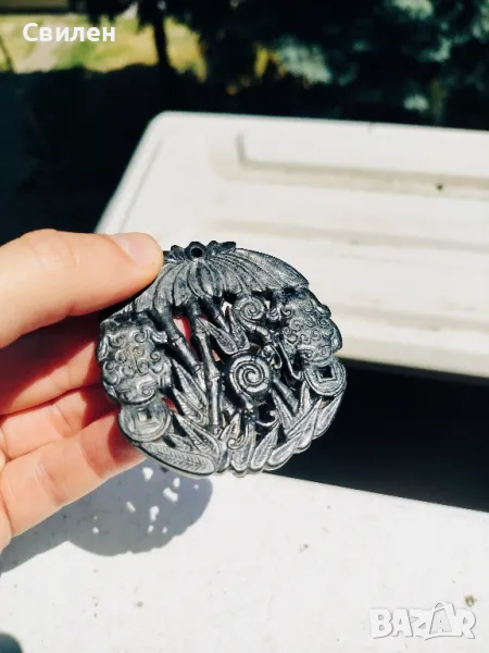 стар амулет от нефрит , снимка 1