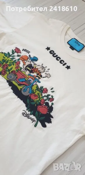 GUCCI x Off White Disney Edition Cotton Made in Italy Womens Size L НОВО! ОРИГИНАЛ! Дамска Тениска!, снимка 1