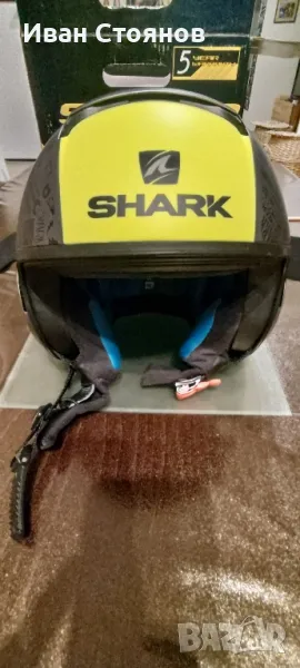 ПРОМОЦИЯ!!! Мото каска SHARK Drak Tribute RM Mat Anthracite / Yellow / Black, S, снимка 1