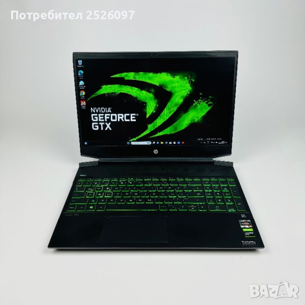 HP Gaming 15,6” IPS 144Hz/Ryzen 5 5600H 16MB/NVIDIA GTX 1650/512 NVMe, снимка 1