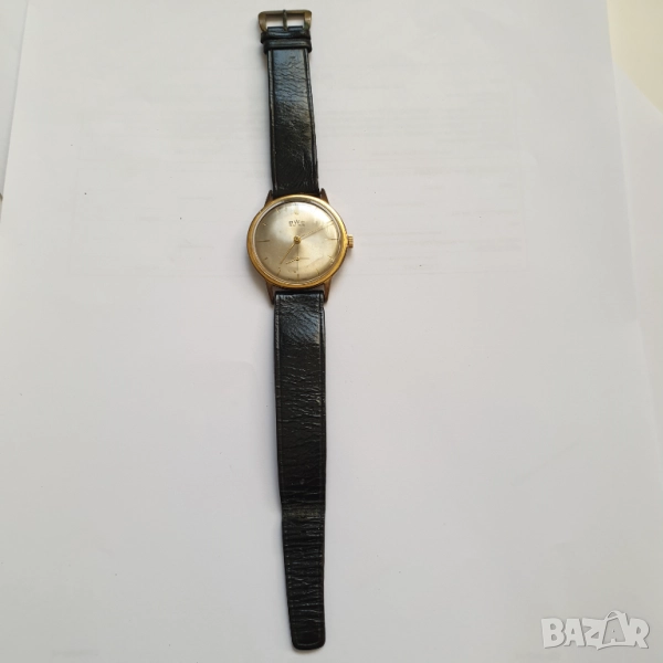 Мъжки швейцарски механичен позлатен часовник BWC, снимка 1