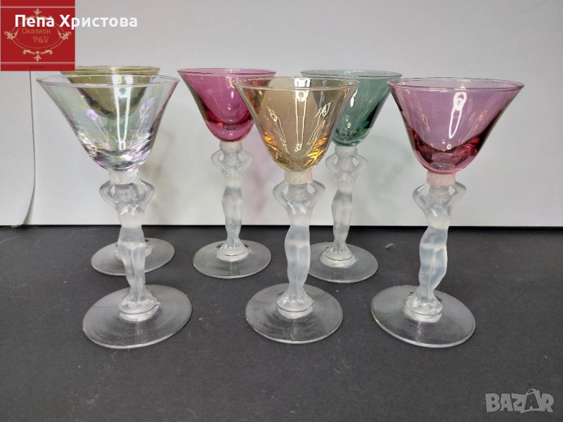 6 броя чаши за аперитив от висококачествен френски кристал Bayel., снимка 1