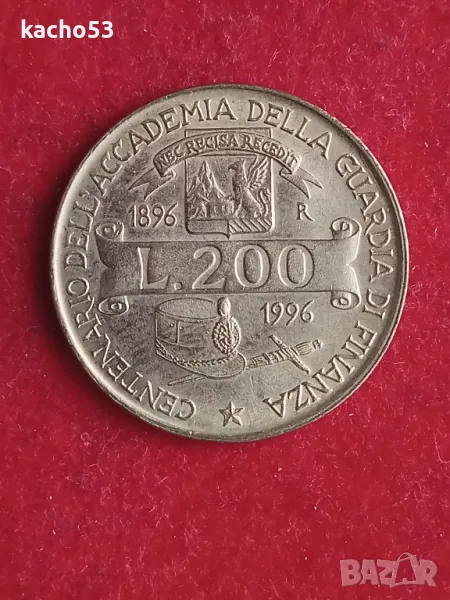 200 лири 1996 г. Италия, снимка 1