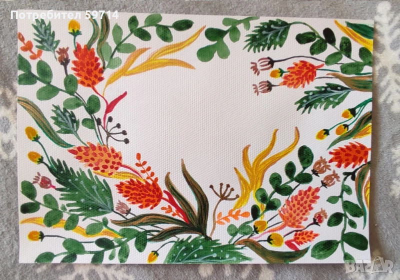 Рисунка "Рамка от цветя", снимка 1