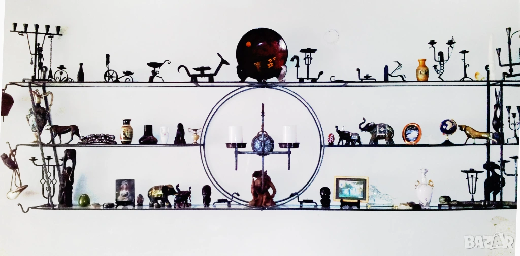 Стенeн рафт (етажерка) от ковано желязо , снимка 1