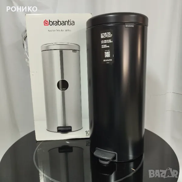 Кош Brabantia NewIcon 30 L матово черен , снимка 1