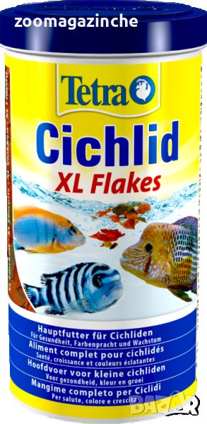 Храна за риби Tetra Cichlid люспи 1L, снимка 1