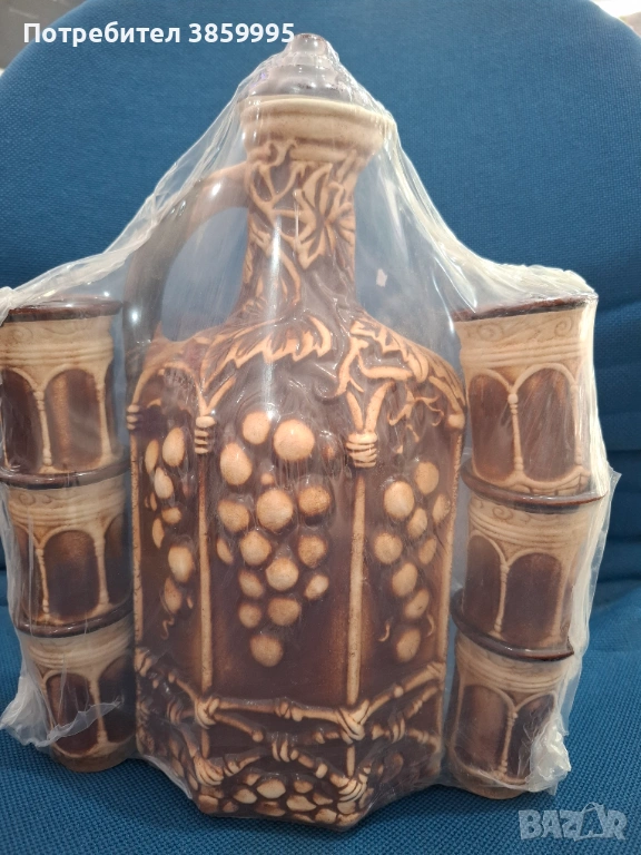 Шише за ракия с чаши, снимка 1