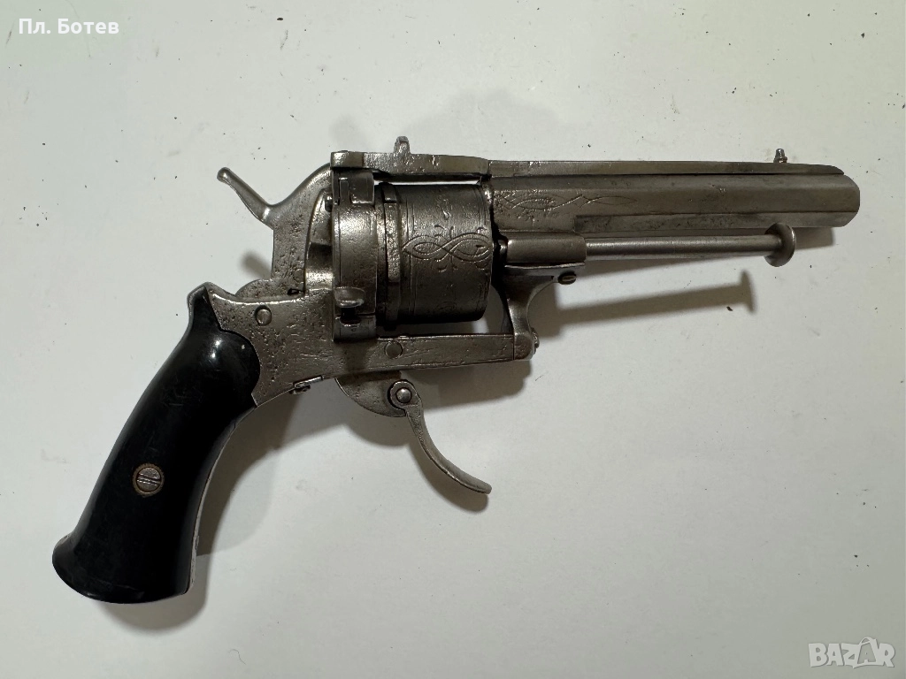 Стар щифтов револвер, пистолет, снимка 1
