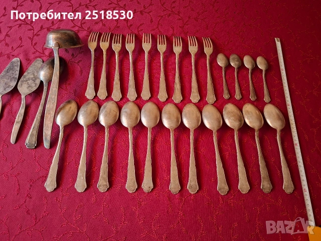 Антикварни посребрени прибори, снимка 2 - Антикварни и старинни предмети - 53494647