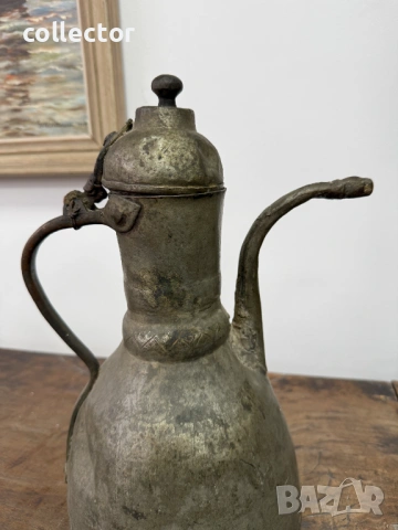 Меден османски ибрик / кана / съд. №7822, снимка 5 - Антикварни и старинни предмети - 53046073