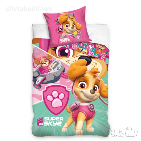 ПРОМОЦИЯ!–25%!Спести до 15.50E!3D детско спално бельо ранфорс Пес патрул Скай, снимка 2 - Спално бельо и завивки - 39815847