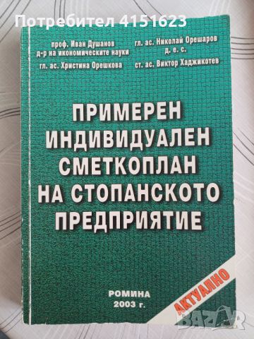 Примерен индивидуален сметкоплан на стопанското предприятие, снимка 1