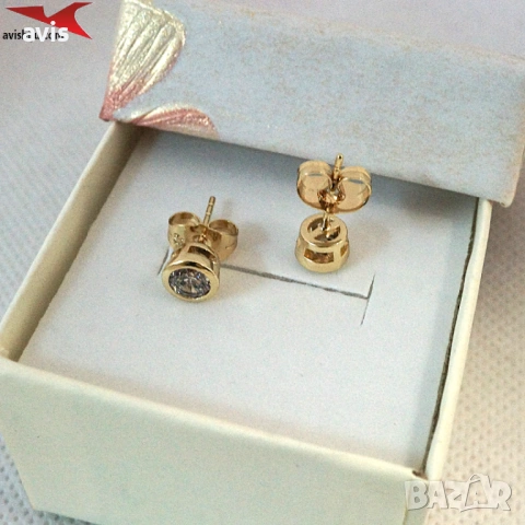 Обеци с 14К златно покритие 2141854, снимка 3 - Колиета, медальони, синджири - 53138744