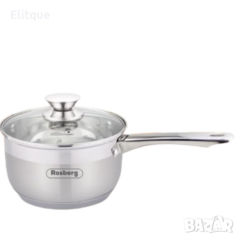 Касерола с капак  Rosberg 16, 18, 20 см.  неръждаема стомана, снимка 3 - Други - 52889050