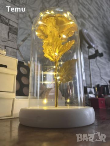 Вечна роза в стъкленица с LED светлина, снимка 13 - Декорация за дома - 45782997