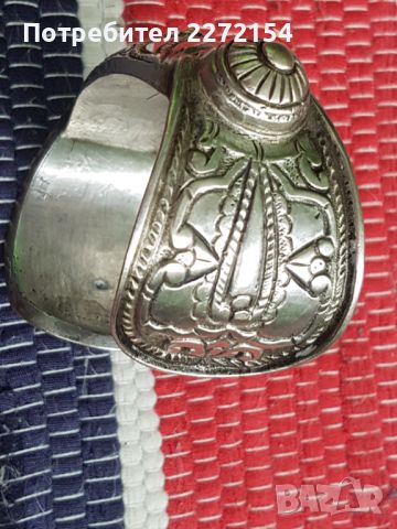 Сребърна гривна рогатка, снимка 4 - Антикварни и старинни предмети - 45651183