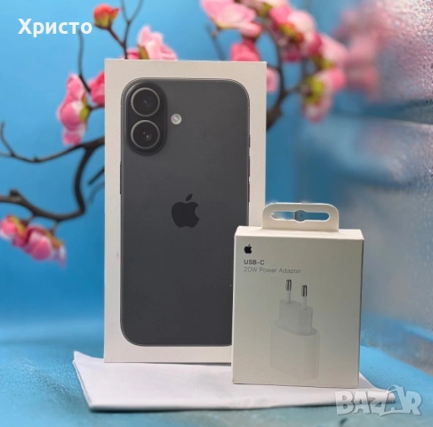 НОВ!!! Apple iPhone 17, 256GB, 5G, Black + подарък оригинален адаптер Apple