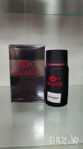 24x7 Black Pour Homme Eau de Toilette 100ml, снимка 1 - Мъжки парфюми - 46709433