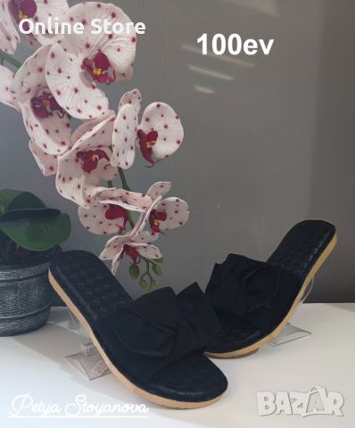 Дамски чехли от Еко кожа с панделка от 36 до 41 номер - 3 цвята, снимка 2 - Чехли - 45496210