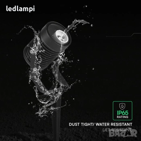 LED Градинско Тяло С Шиш GU10 IP65 Черно, снимка 3 - Външни лампи - 49222640