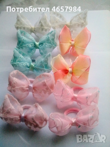 детски панделки ръчна изработка , снимка 4 - Шноли, диадеми, ленти - 52504708