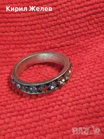 СТАР ПОСРЕБРЕН СКЪПОЦЕНЕН ПРЪСТЕН ХАЛКА от БЛАГОРОДНА СТОМАНА с ФАСЕТИРАНИ ЦИРКОНИ 48268, снимка 12 - Пръстени - 48901582