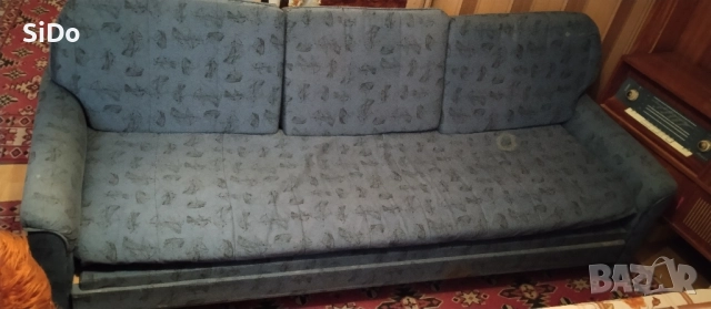 Голям диван канапе 190см+подарък бежов китеник с малък косъм, снимка 11 - Дивани и мека мебел - 11322825