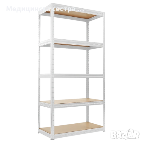 Нов метален стелаж Ямбол 180/90/45 с 5 рафта в кашон