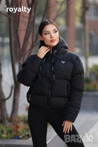 Prad🅰️ Черно Късо Зимно Дамско Яке , снимка 3 - Якета - 52561409