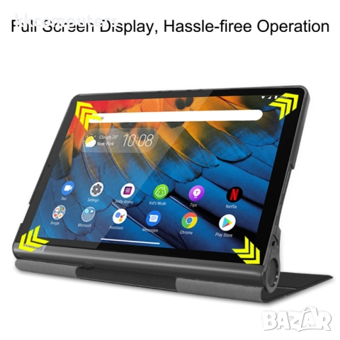 Lenovo Yoga Smart Tab 10.1 / Tab 5 YT-X705 Кожен Калъф с Магнит и Скрийн Протектор – Комплексна Защи, снимка 6 - Калъфи, кейсове - 52720556