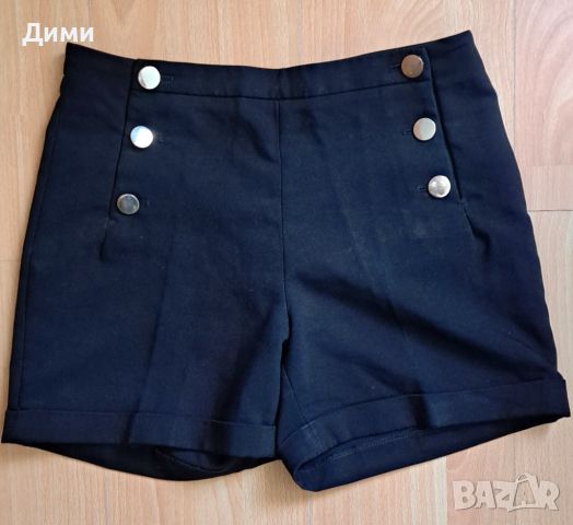 Черни къси панталони, снимка 1 - Къси панталони и бермуди - 45994018