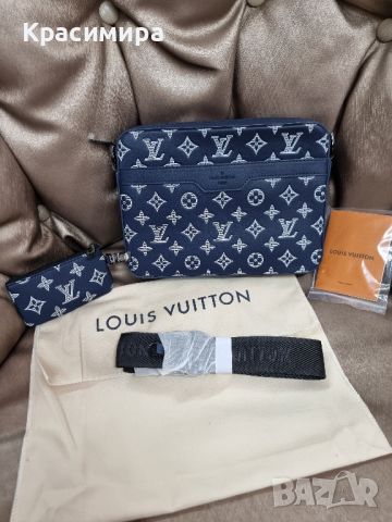 мъжка чанта Louis Vuitton естествена кожа , снимка 1 - Чанти - 46693696