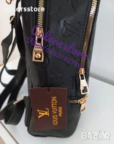 Луксозна Черна раница  Louis Vuitton-SG-E68, снимка 6 - Раници - 47273247