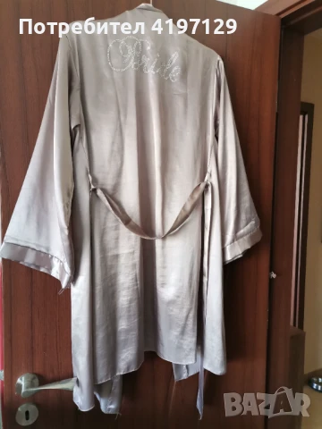 Сатенен халат за булка, снимка 4 - Нощници - 51247125