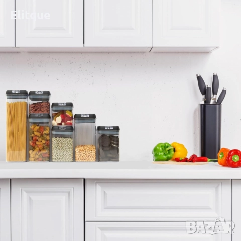 Комплект от 7 херметични контейнера – сигурно съхранение и перфектна организация, снимка 7 - Други - 52716353