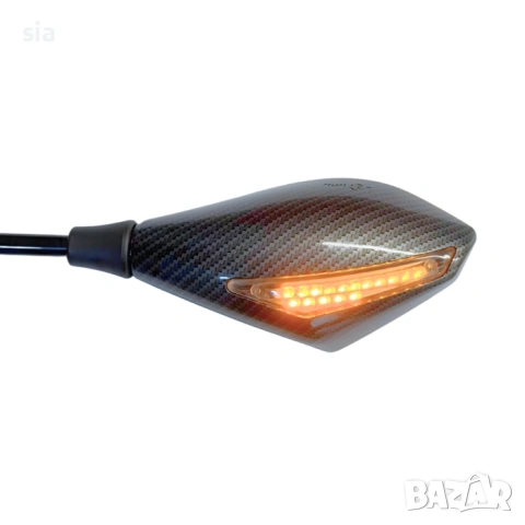 Огледала за мотор с вграден LED мигач, 2бр, снимка 6 - Аксесоари и консумативи - 40031530