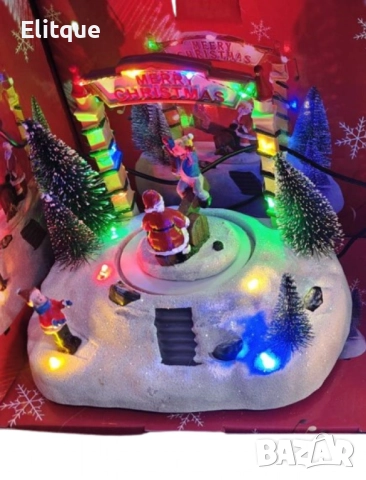 Магическа Коледна въртяща декорация със светлини, снимка 2 - Други стоки за дома - 52832228