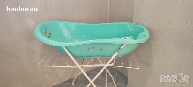 Бебешка вана със стойка и подложка за къпане., снимка 5 - За банята - 51263486
