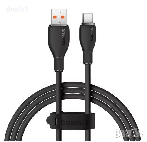 Baseus Fast USB-A към Type-C Кабел за бързо зареждане и данни за Xiaomi Samsung Huawei 1.2М, снимка 1 - Резервни части за телефони - 46672876